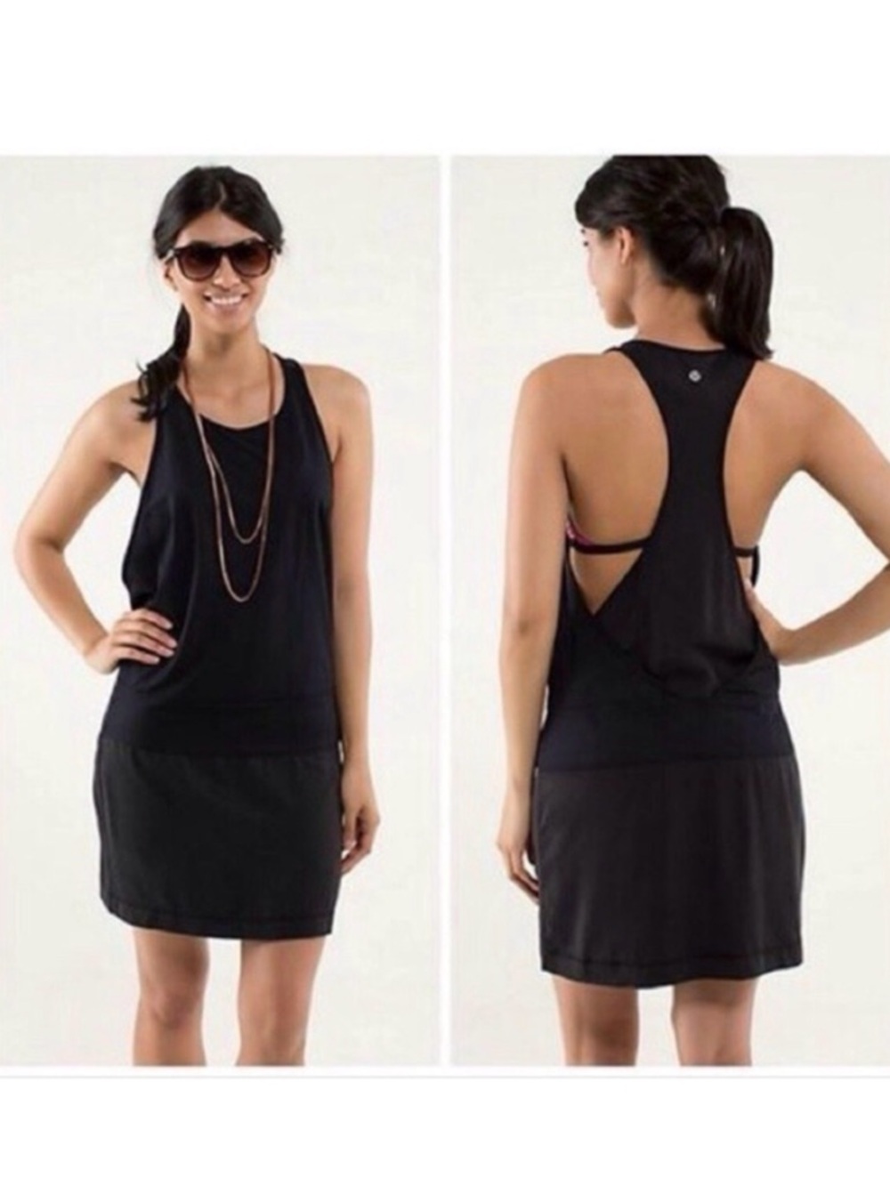 NWT Vintage 2014 Lululemon sz 10 Blissed Out black festival dress boho indie